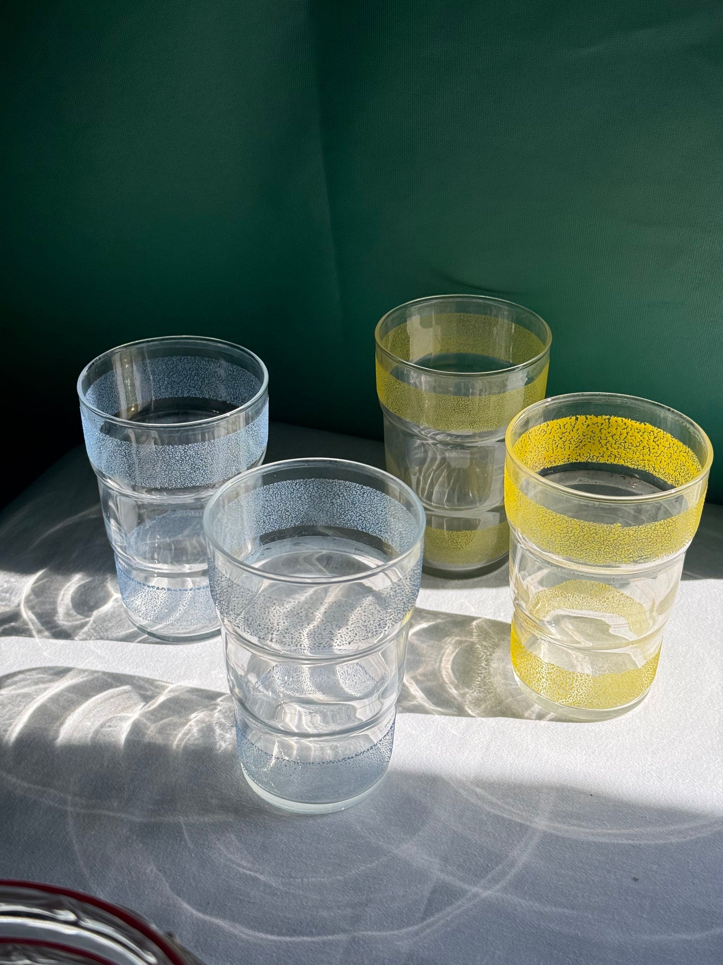 Vintage mid century tumblr glasses set of 4