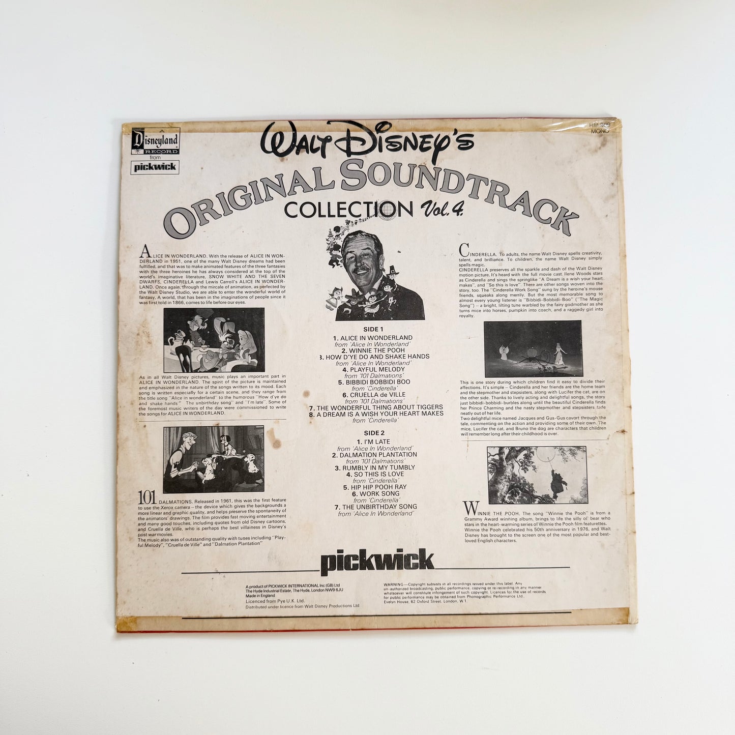 Vintage Walt Disney collection vinyl.