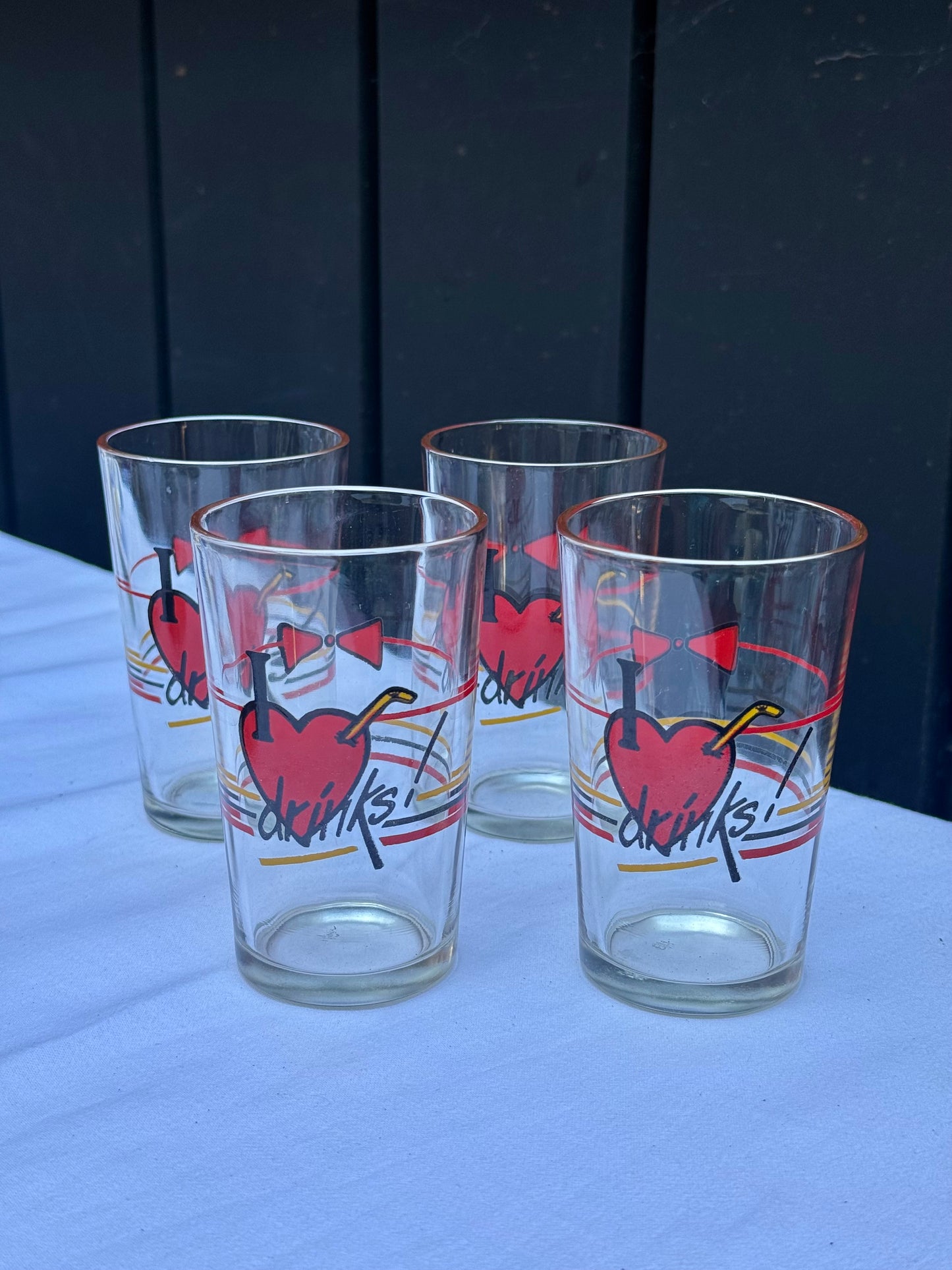 Vintage highball glasses set of 4.