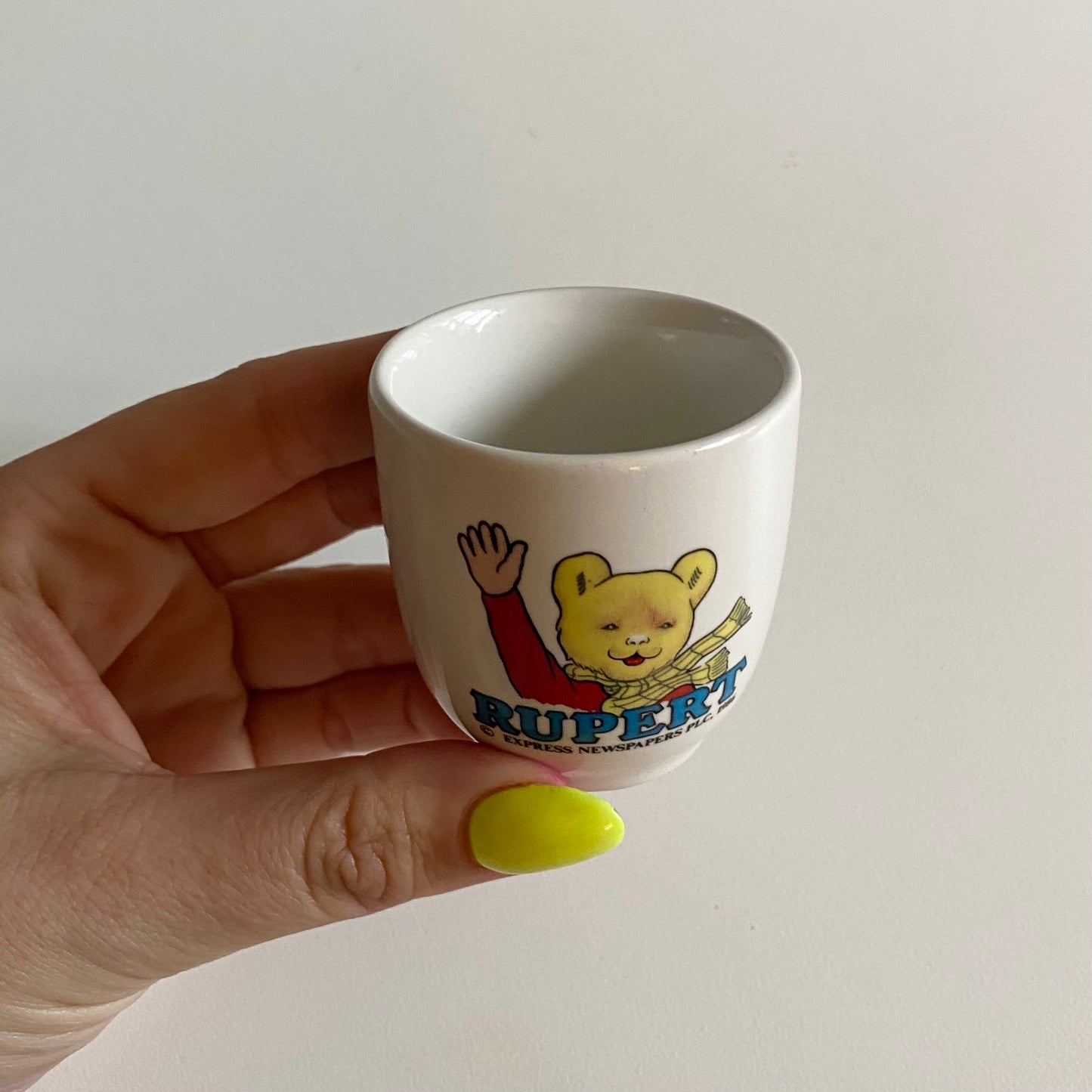 Vintage 1986 Rupert egg cup