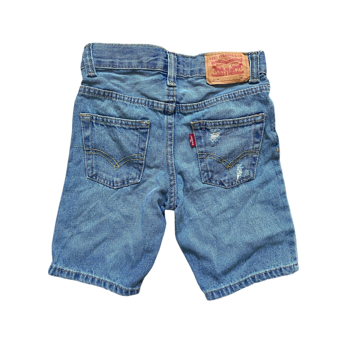 Denim blue Levi’s shorts. Size 5 years