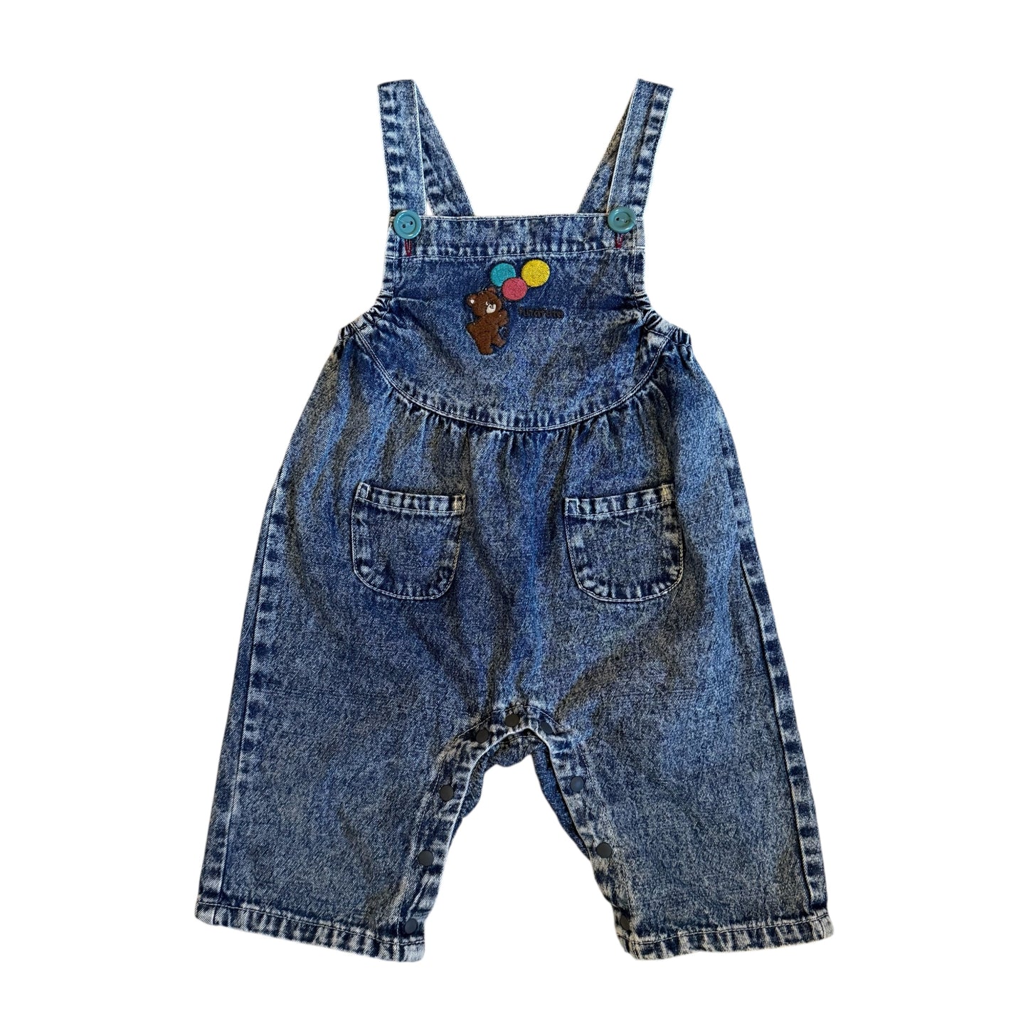Vintage acid wash denim dungarees. Size 12 months