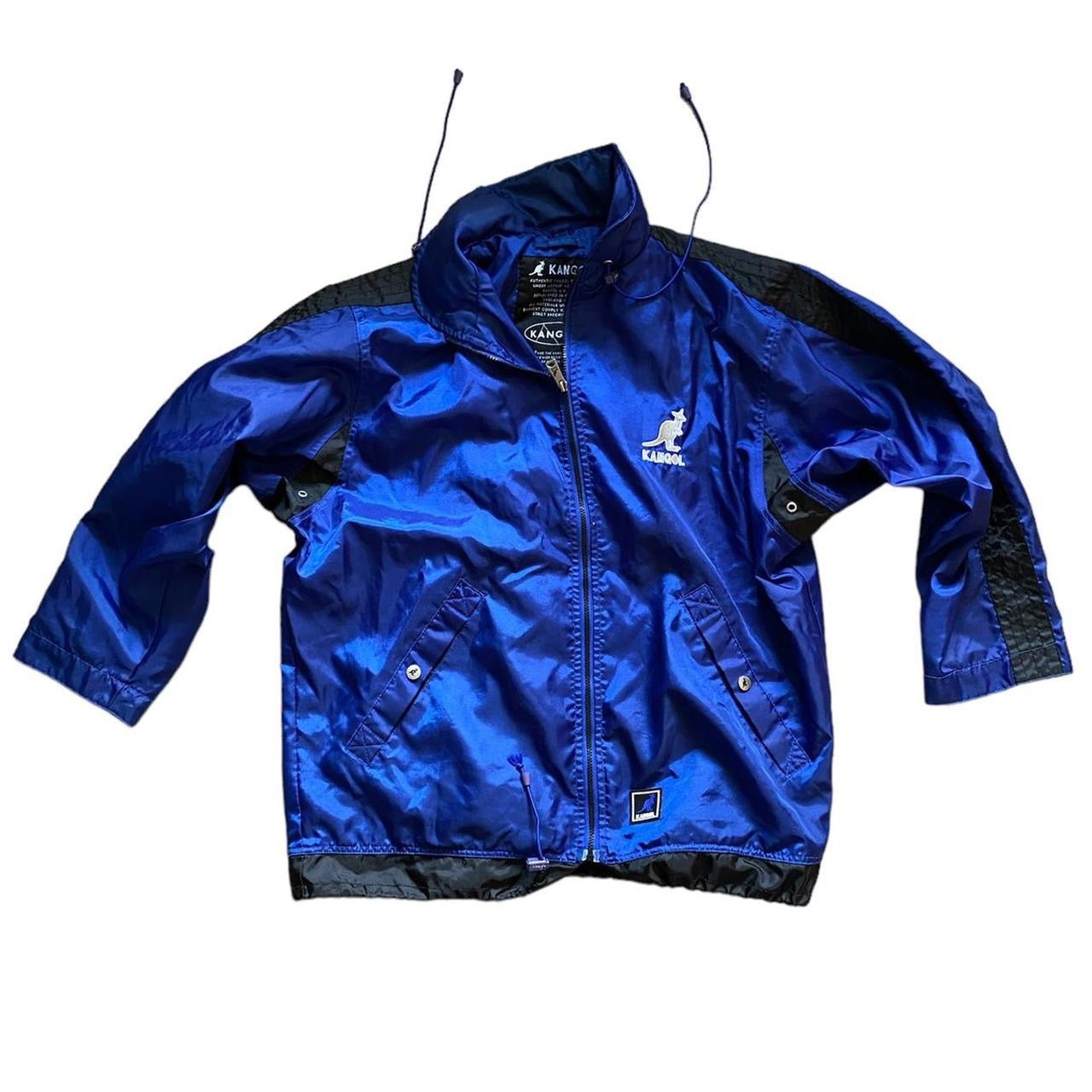 Vintage 1990s Kangol windbreaker zip up jacket royal blue size M
