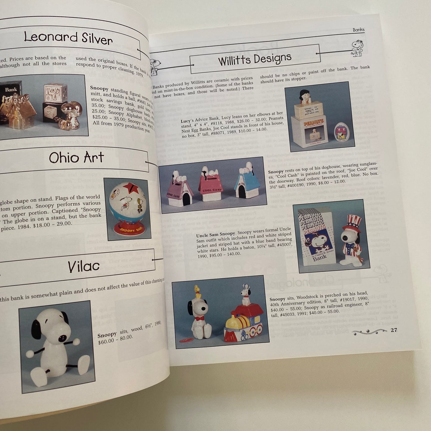 Vintage 2000 peanuts collectibles book. Coffee table book