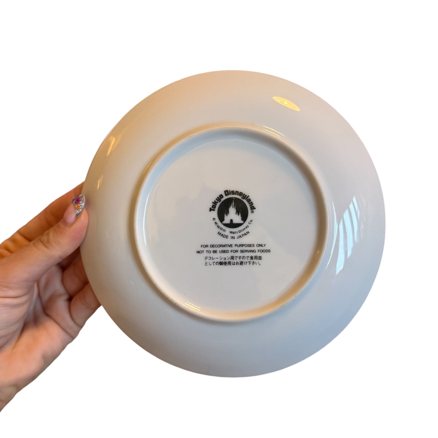 Vintage 1985 Tokyo Disneyland Mickey Mouse ceramic plate.