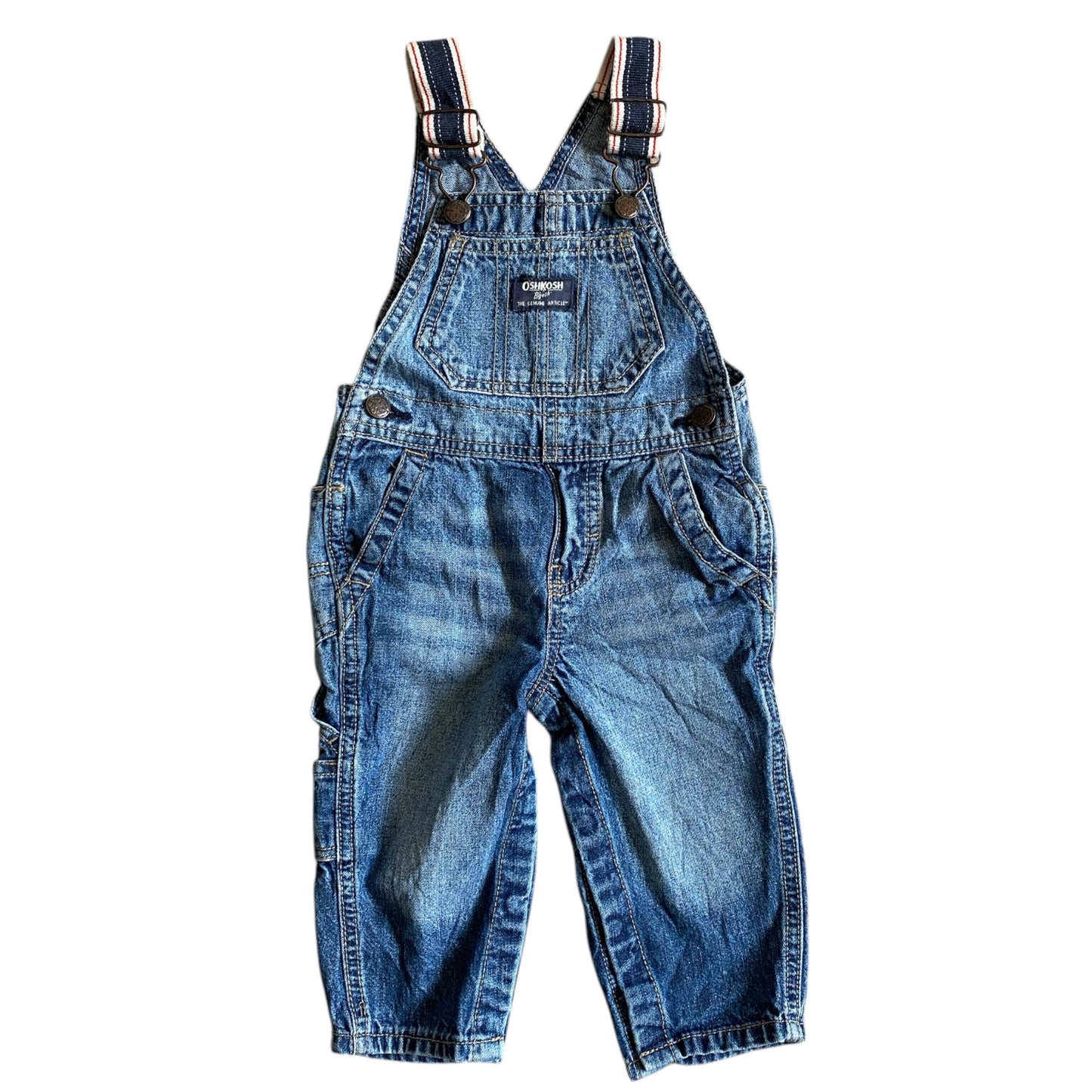 Oshkosh denim dungarees. Size 9-12 months