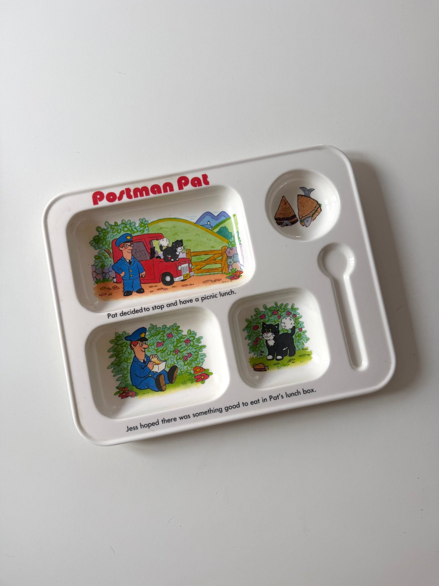 Vintage melamine Postman Pat plate