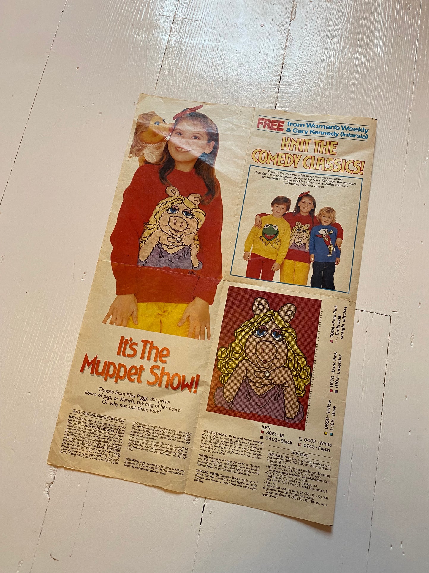 Rupert, Kermit and miss piggy knitting patterns
