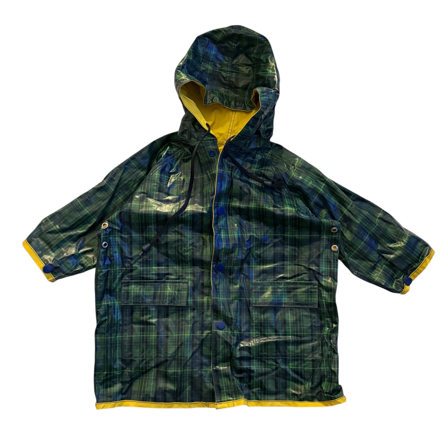 Vintage tartan check waterproof reversible coat. Size 2 years