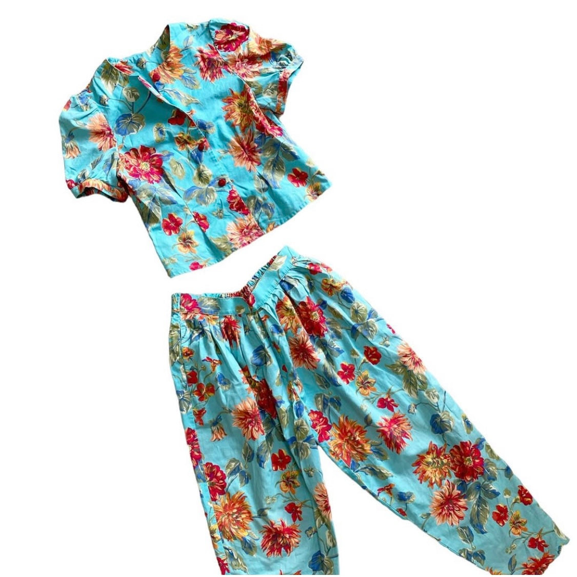 Vintage St Micheals floral two piece set. Age 10 years