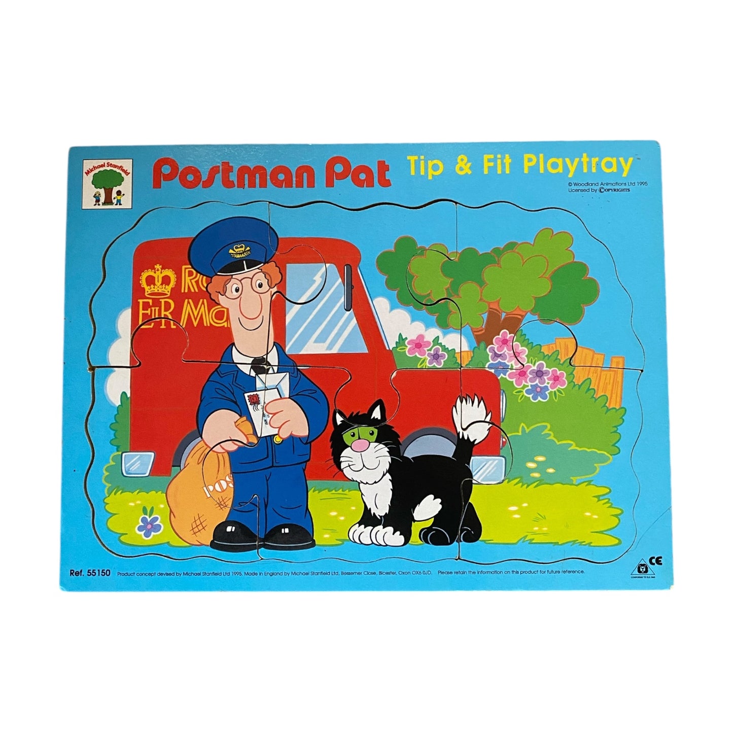 Vintage 1995 wooden postman pat puzzle