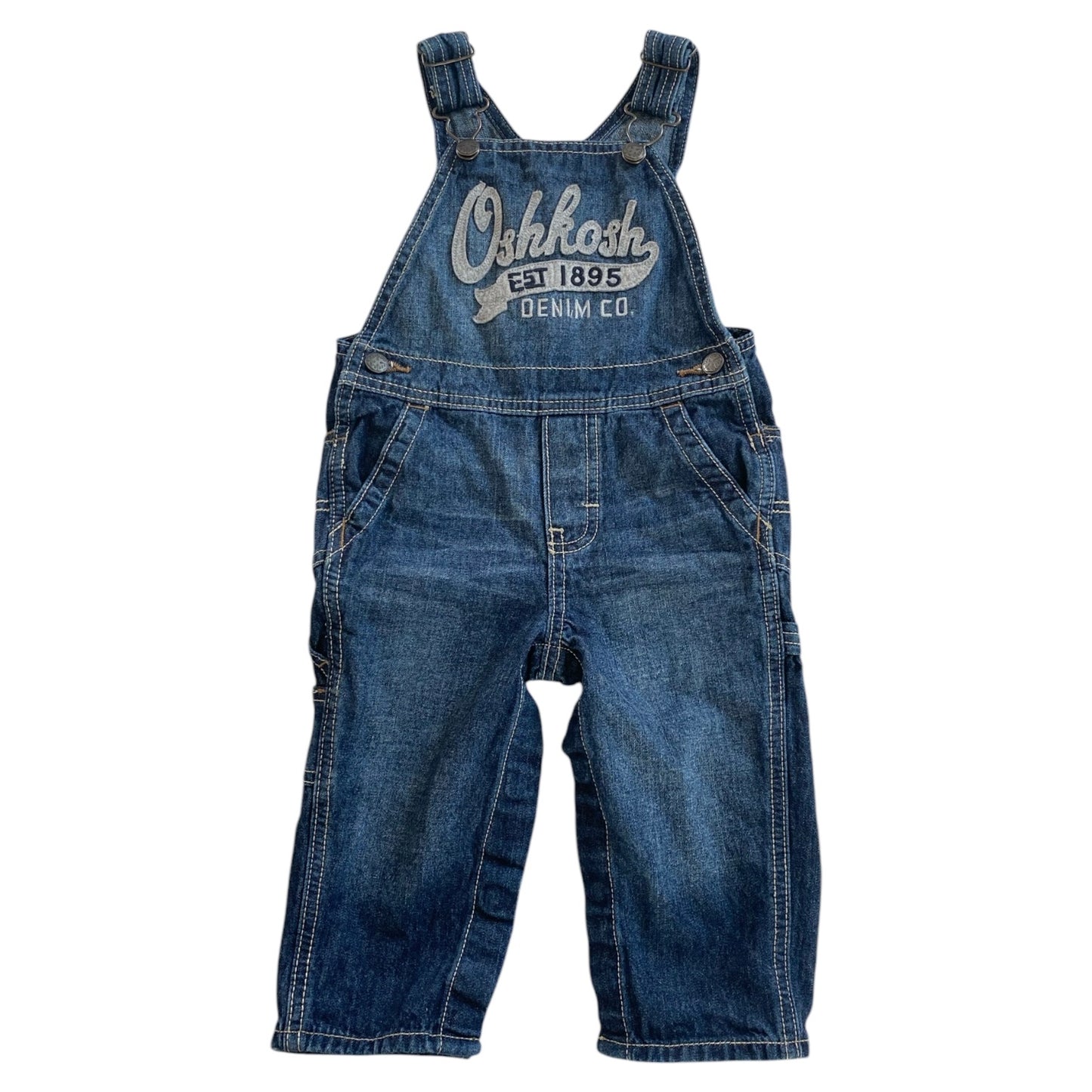 Oshkosh spellout denim dungarees. Size 18 months