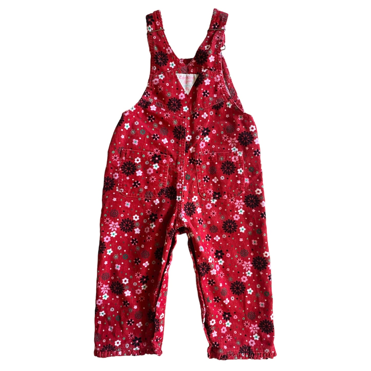Red corduroy Oshkosh dungarees 18 months