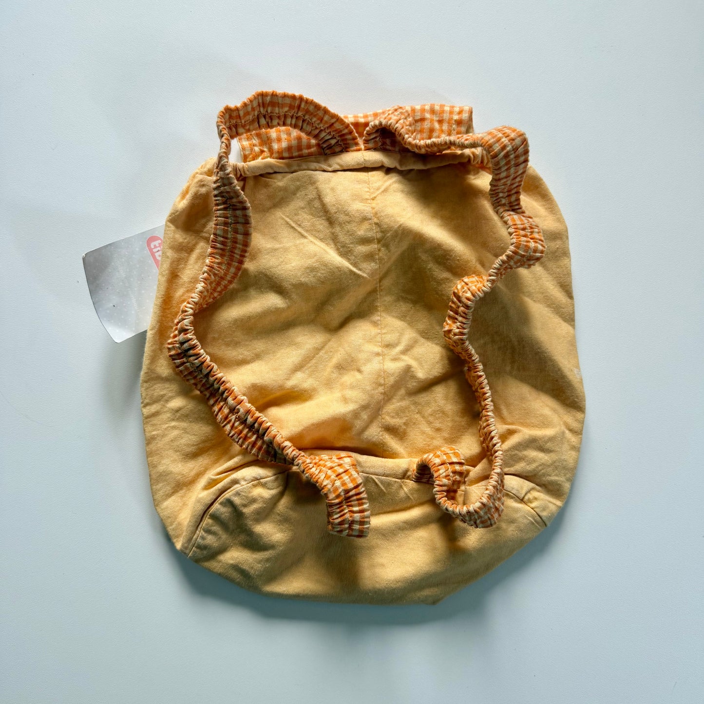 Vintage French cotton cherry rucksack