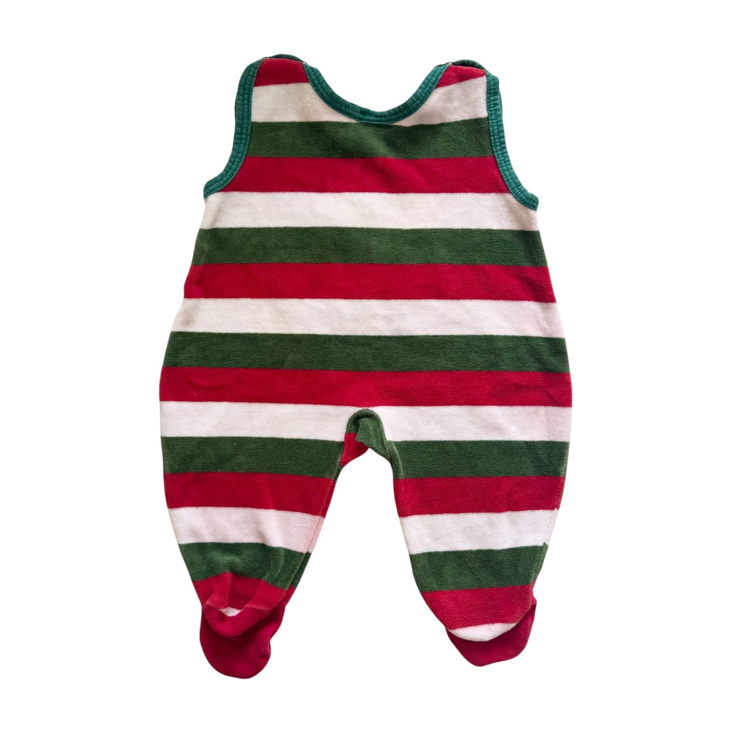 Vintage velour baby romper. Size 0-3 months
