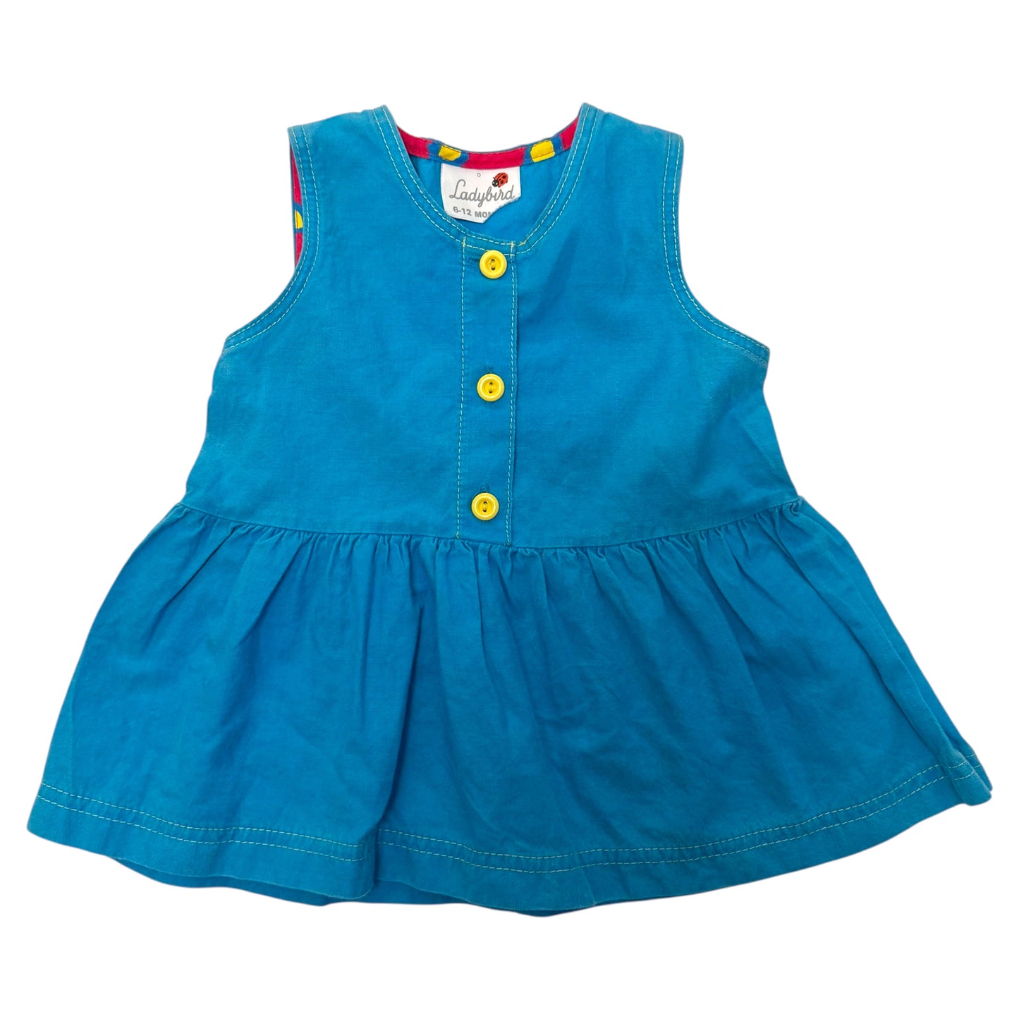 Vintage ladybird turquoise dress. Size 6-12 months