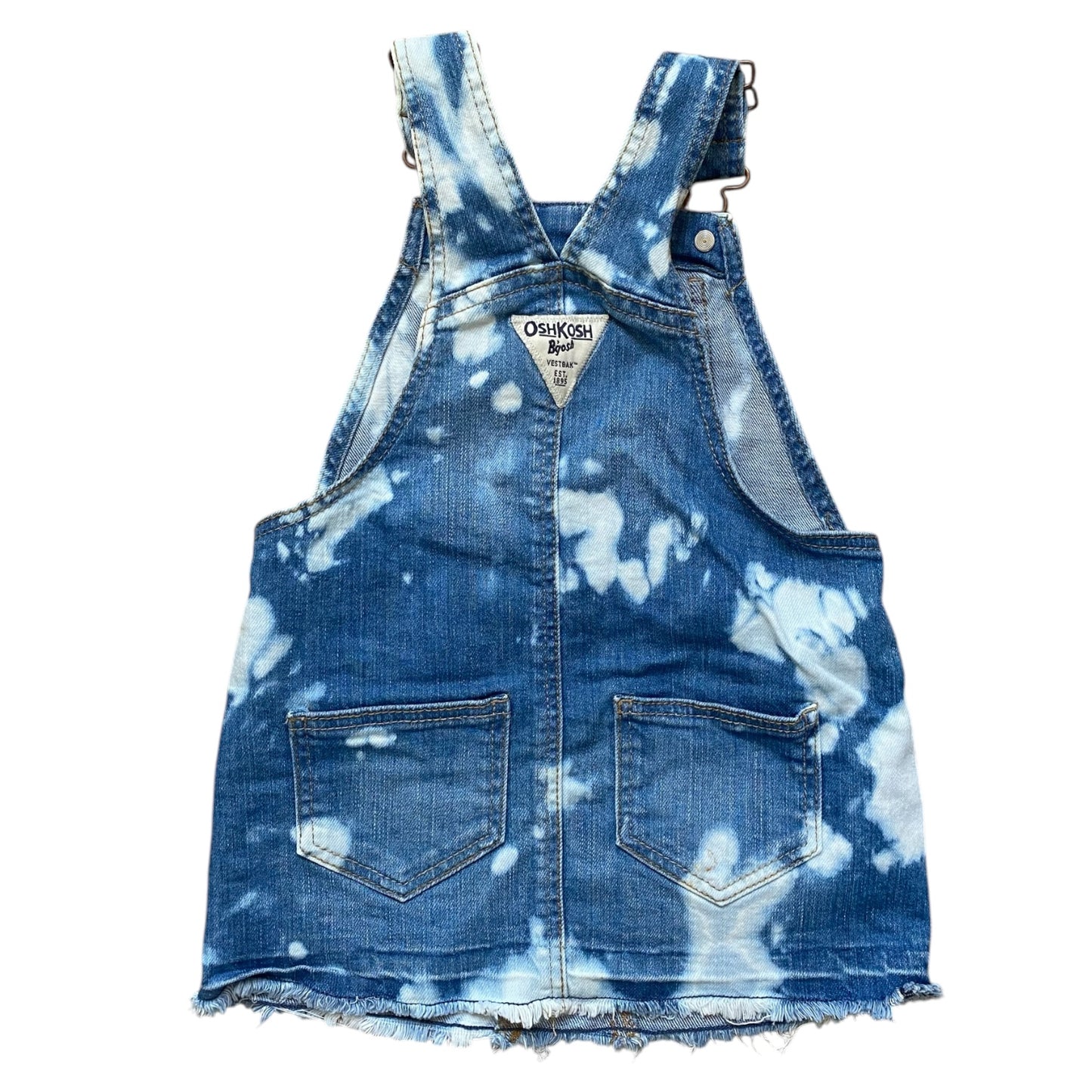 Oshkosh denim acid wash tie dye dress. Size 18M