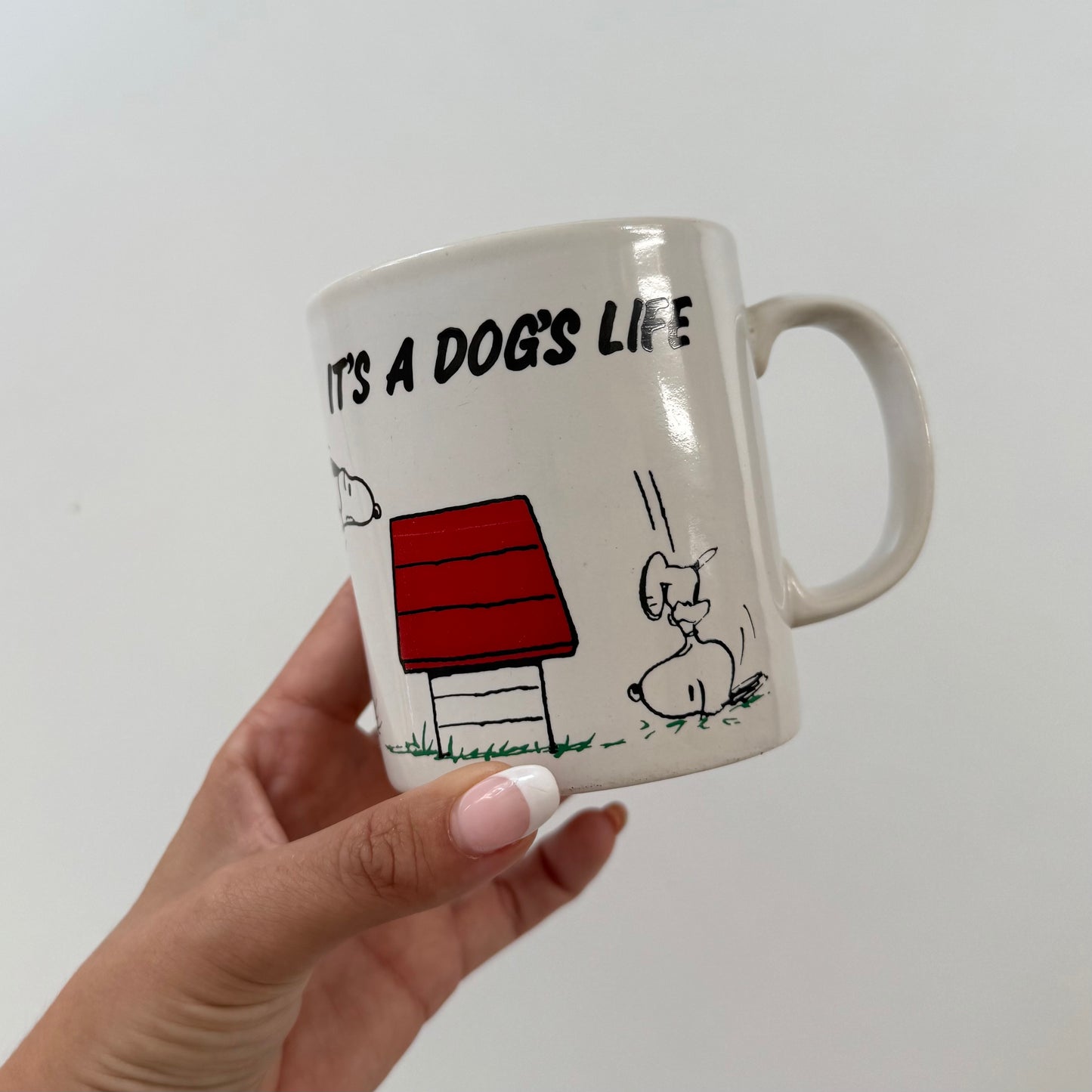 Vintage 1958 peanuts snoopy ceramic mug