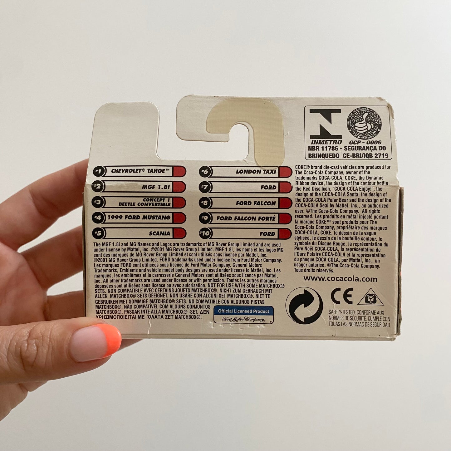 Vintage matchbox 1999 ford mustang Coca cola car. Unopened
