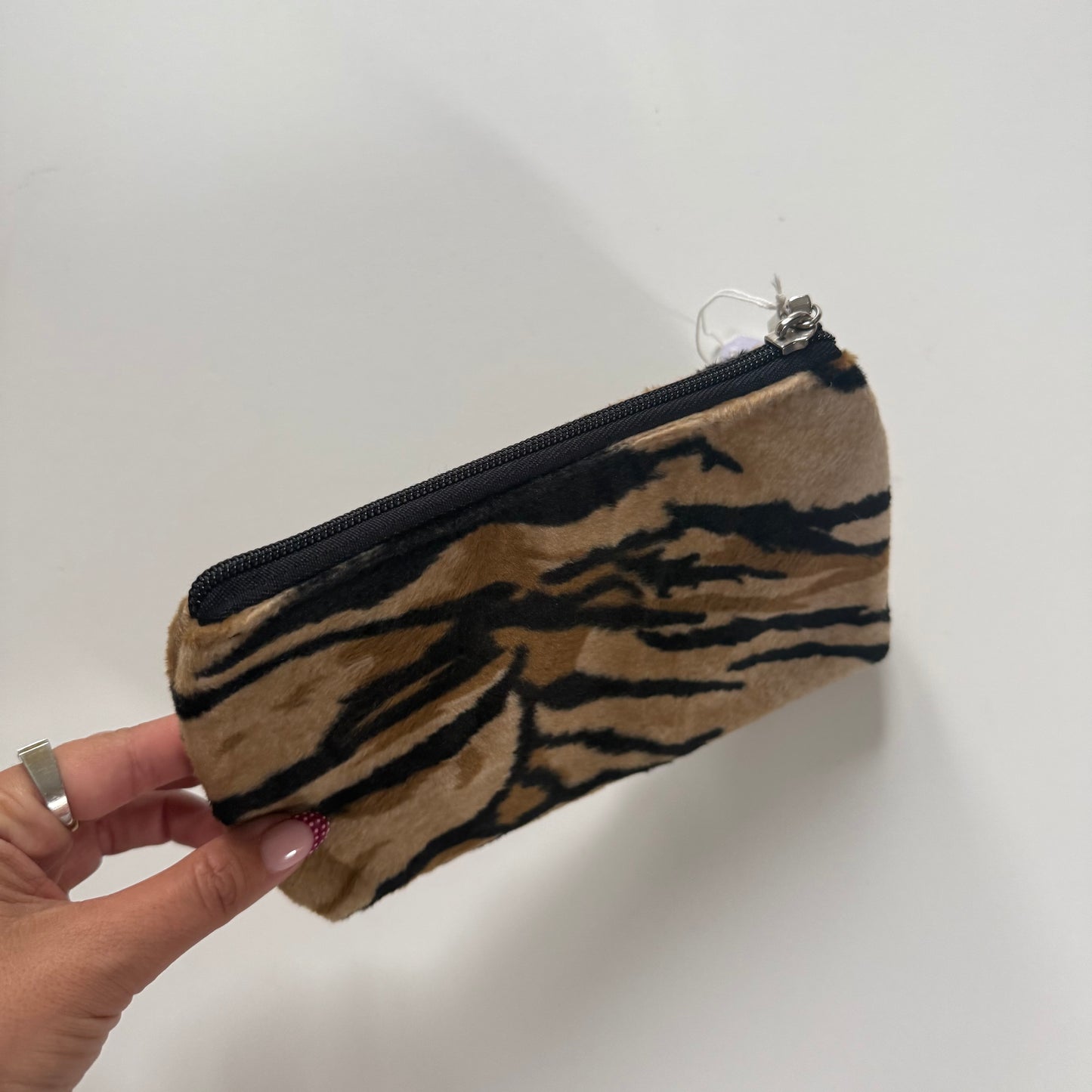 Vintage y2k faux fur zip up purse