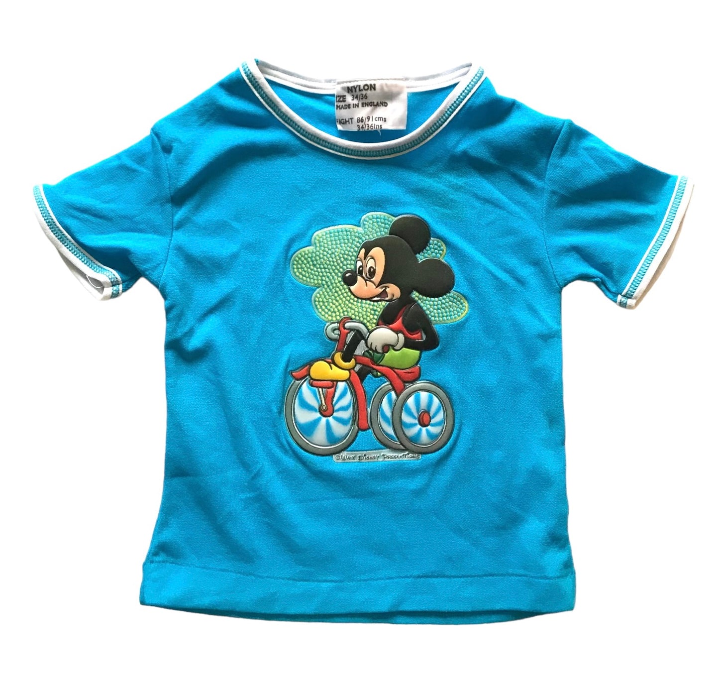 Vintage 1970s Mickey Mouse nylon top age approx 12m