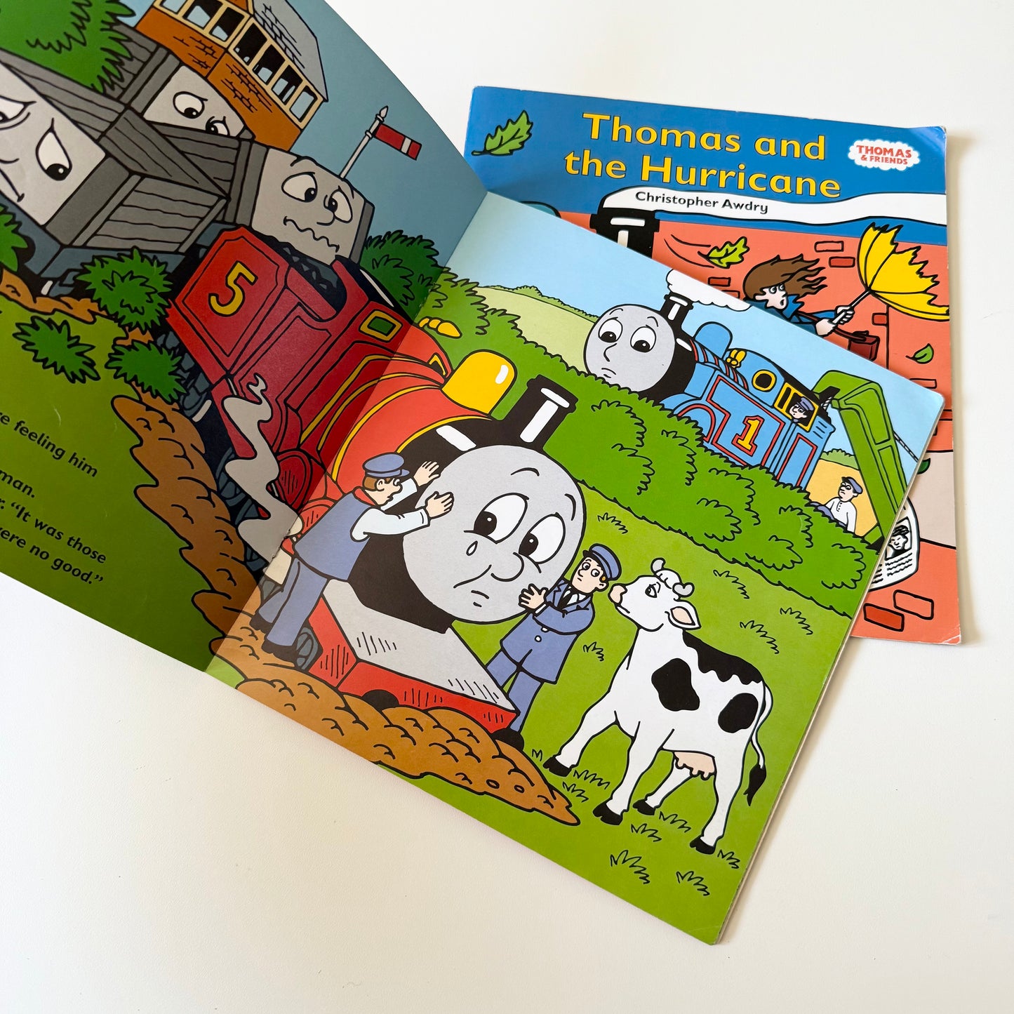 Set of two vintage 2000 Thomas the tank engine paperback books