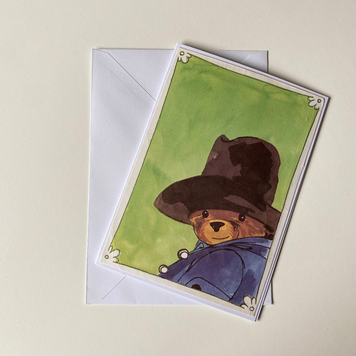 Recycled & homemade vintage card - Paddington