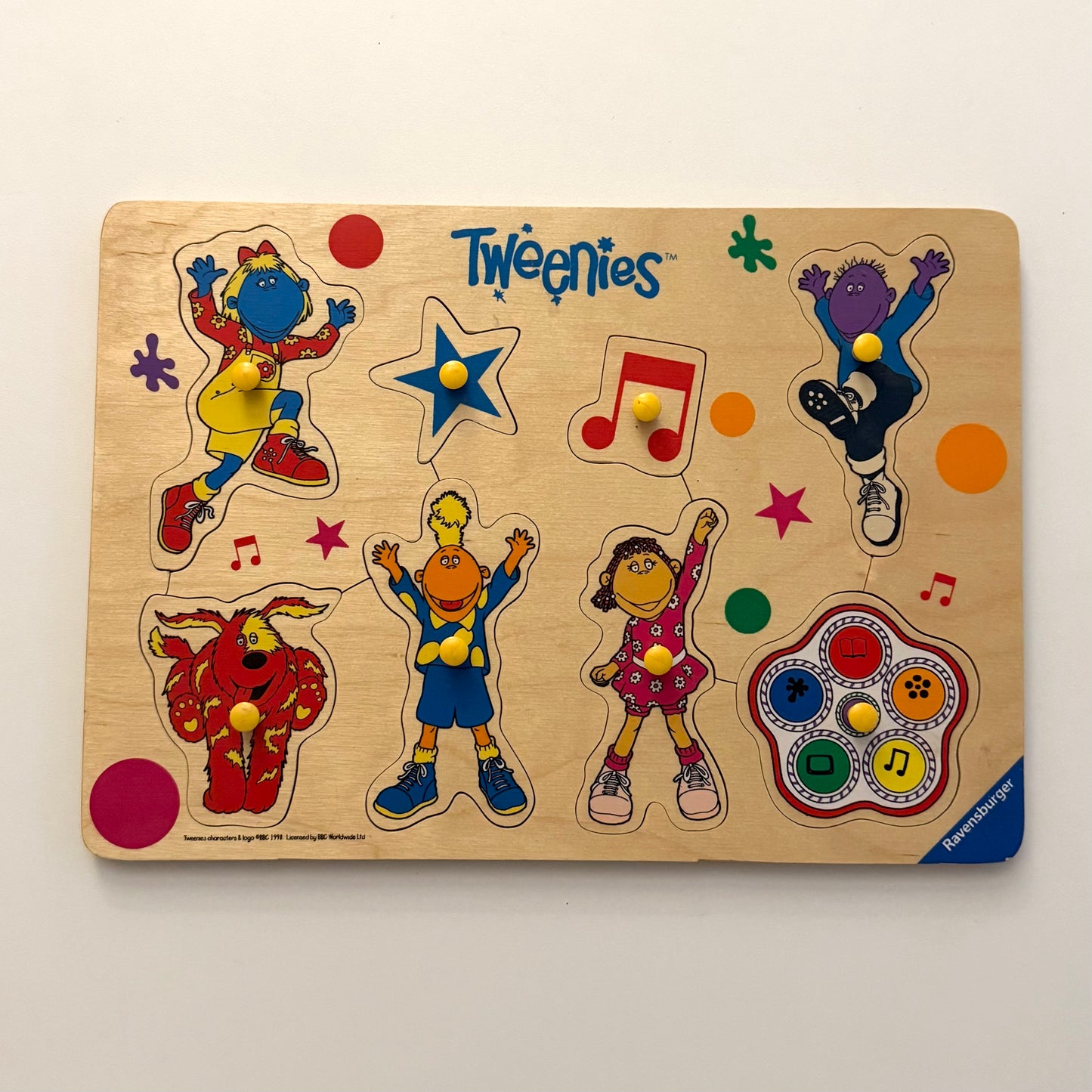 Vintage 1998 wooden Tweenies puzzle