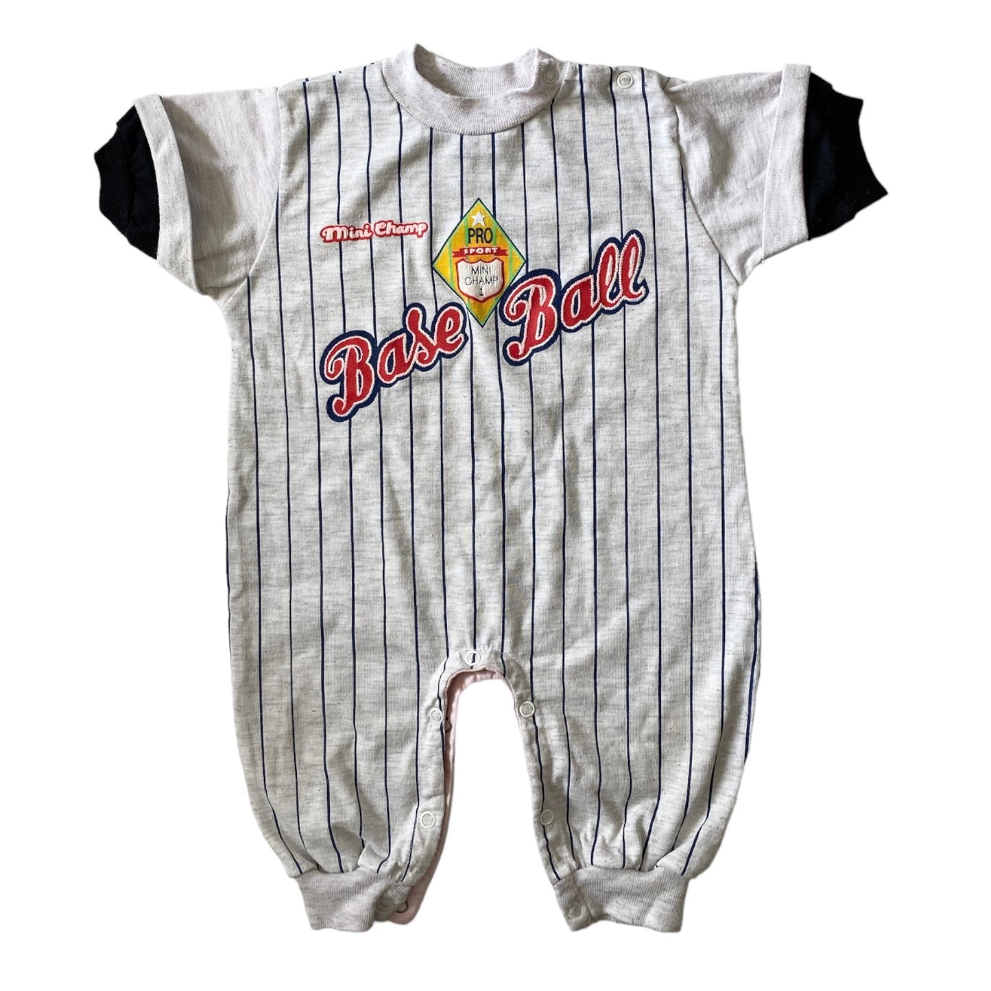 Vintage baseball romper. Size 6-12 months