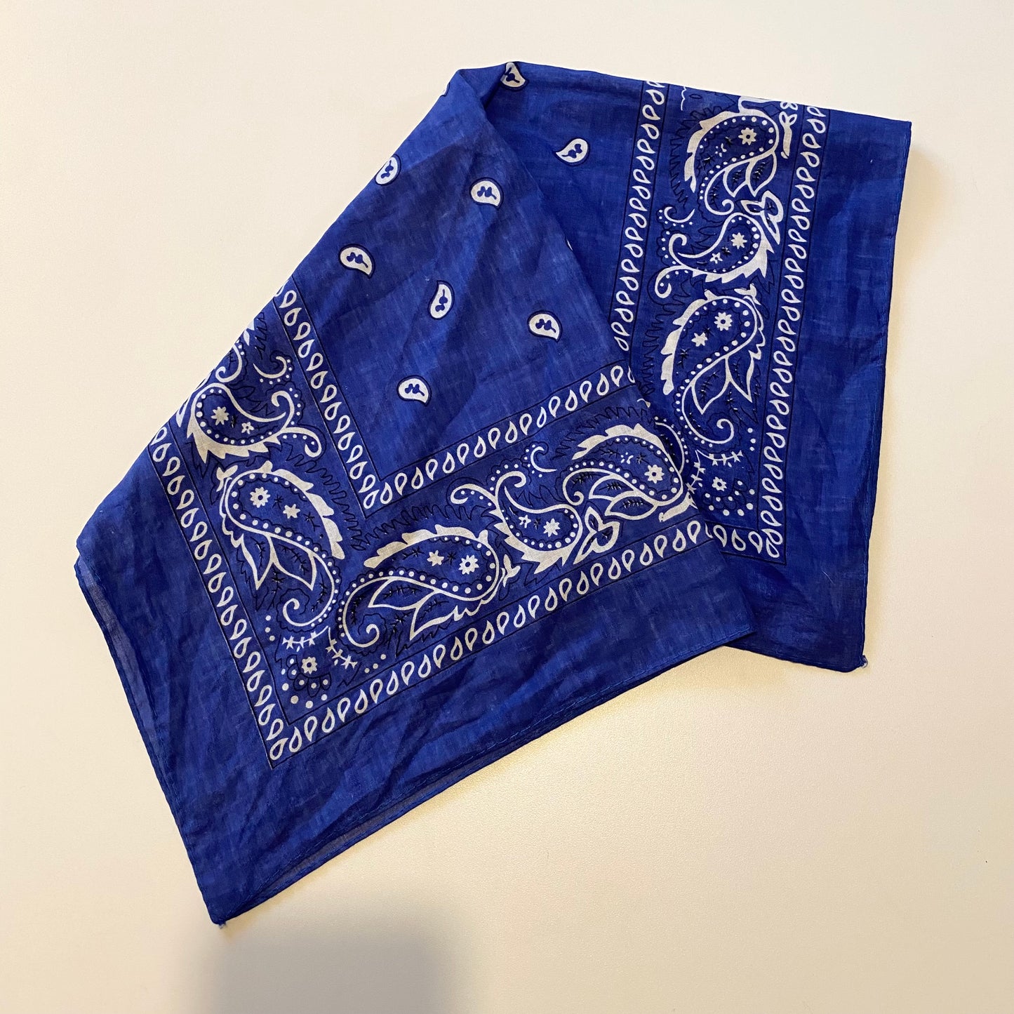 Navy blue bandana neck scarf