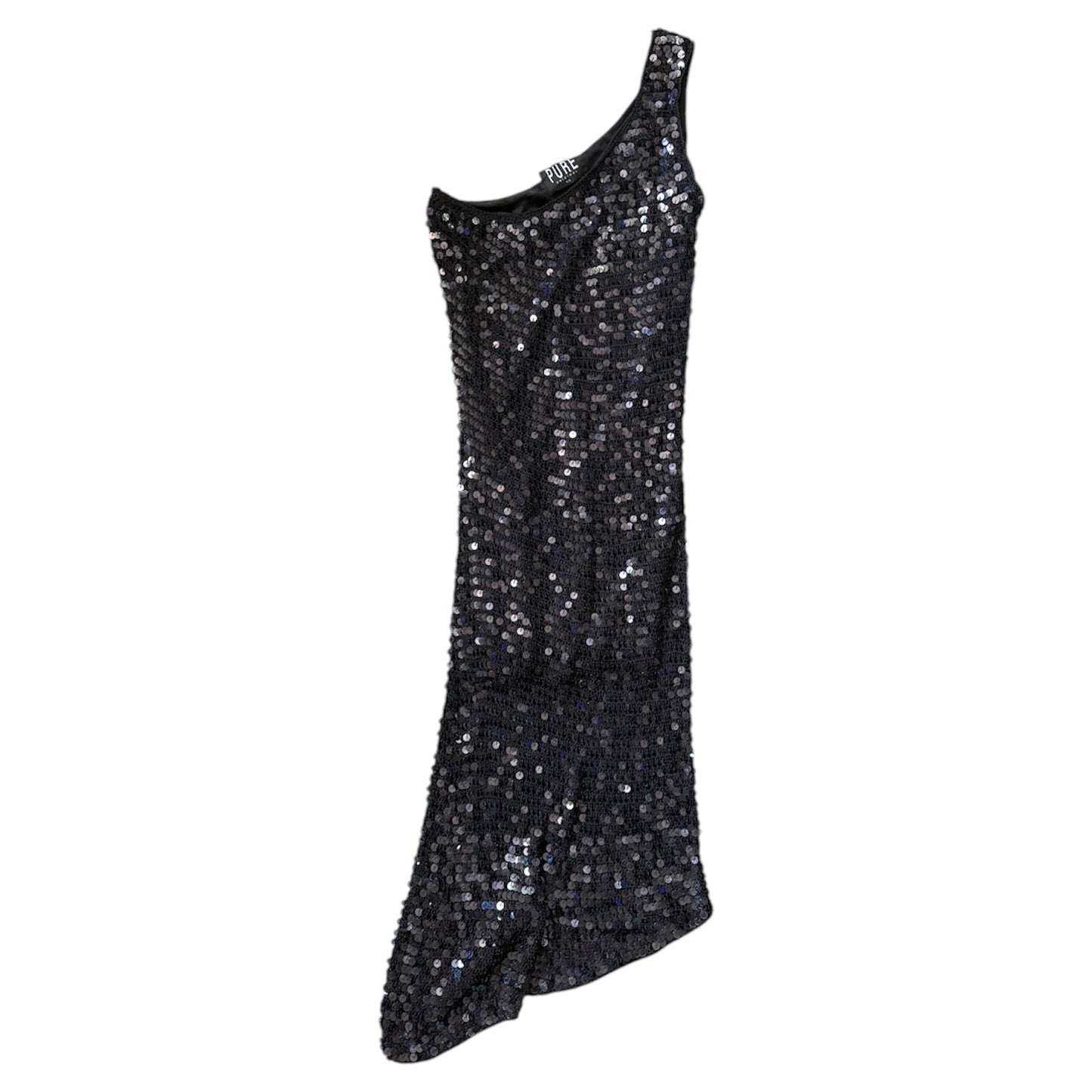 Vintage one shoulder sequin maxi dress. Size M/10-12