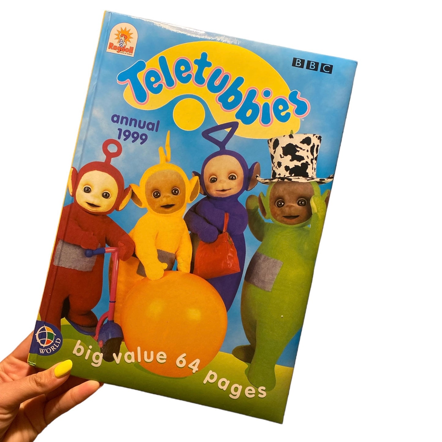 Vintage 1999 teletubbies annual book a4 size