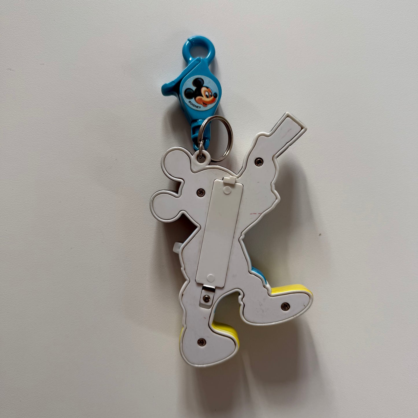 Vintage Mickey Mouse bag charm/ keyring with light. Marks as shown