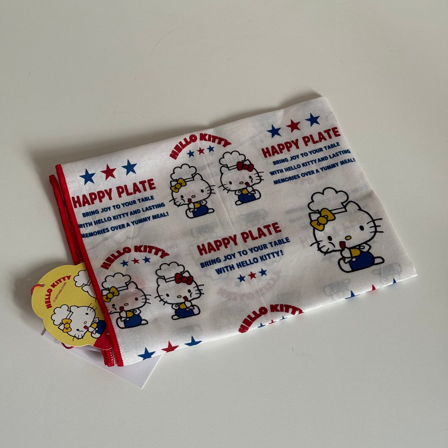 Hello kitty cotton place mat. Could be a Neckerchief also? (Multiuse!!)