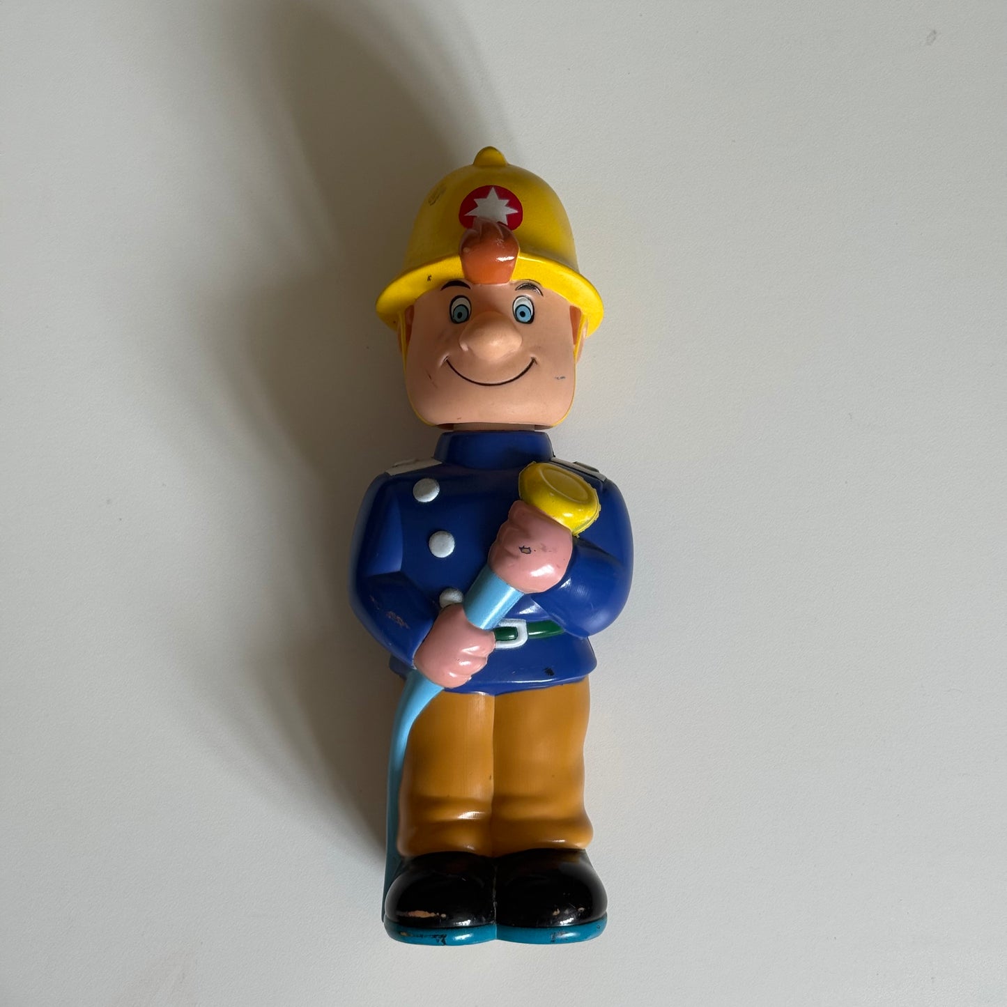 Vintage 1990 fireman Sam figure ( old bubble bath bottle!)