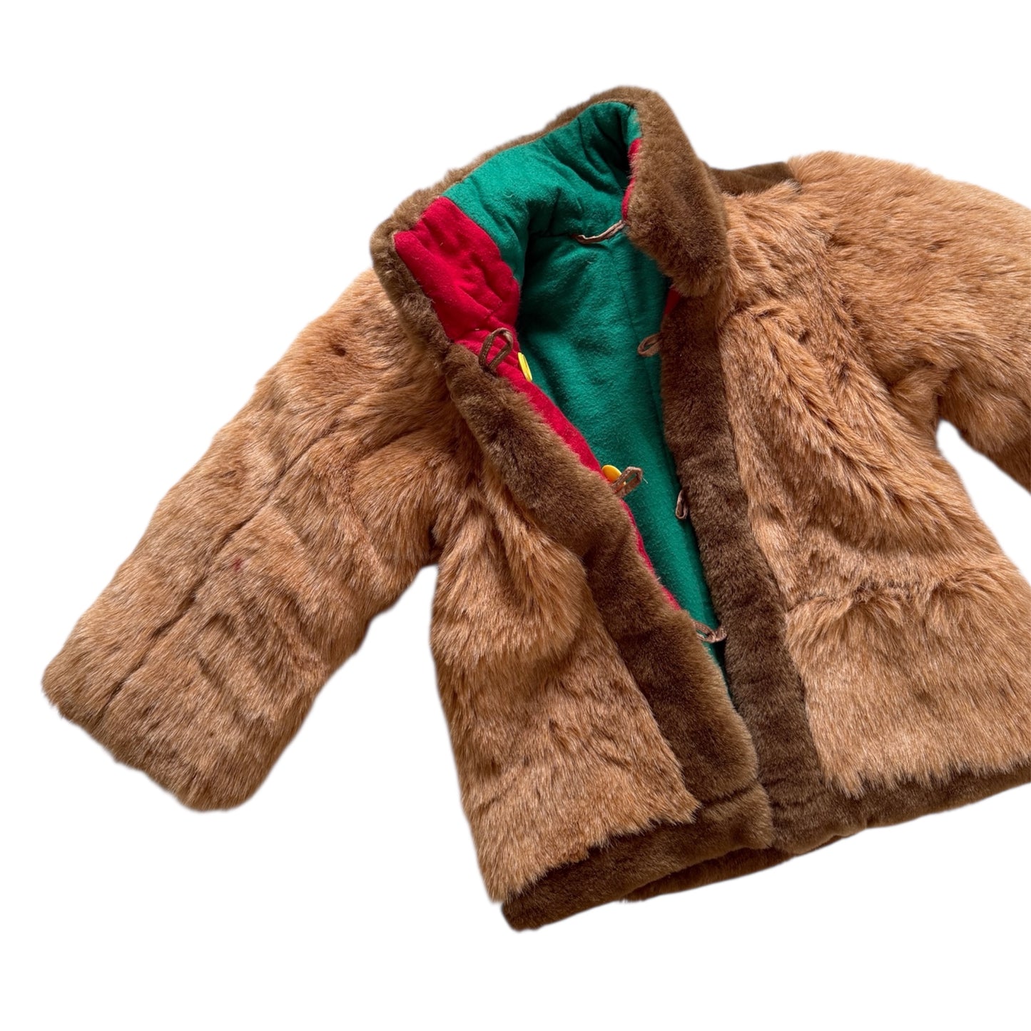 Vintage reversible fur coat with colour lock inside. Size approx 2 years