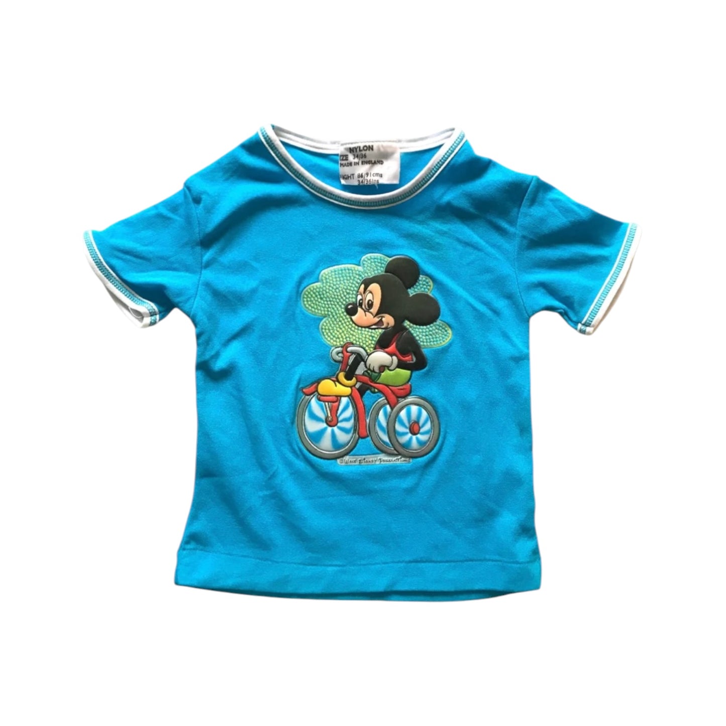 Vintage 1970s Mickey Mouse nylon top age approx 12m
