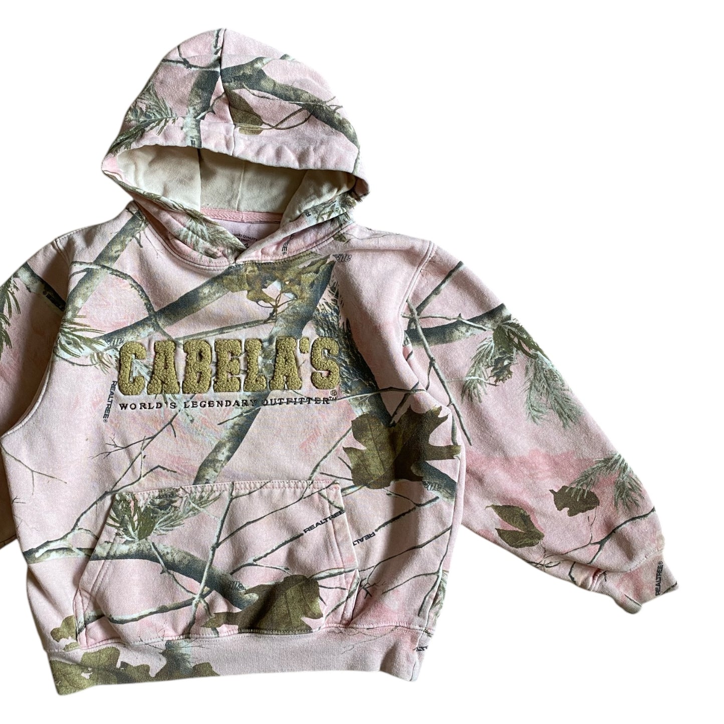 Vintage real tree pink hoodie. Size 5-6 years.