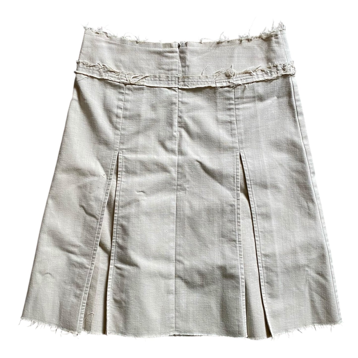 Vintage Y2K cream mid length river island skirt. Size 10