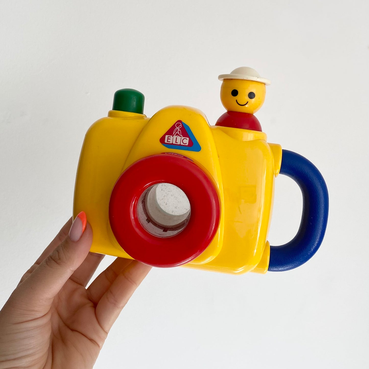 Vintage ELC colour block camera toy. Some scratches on the lense