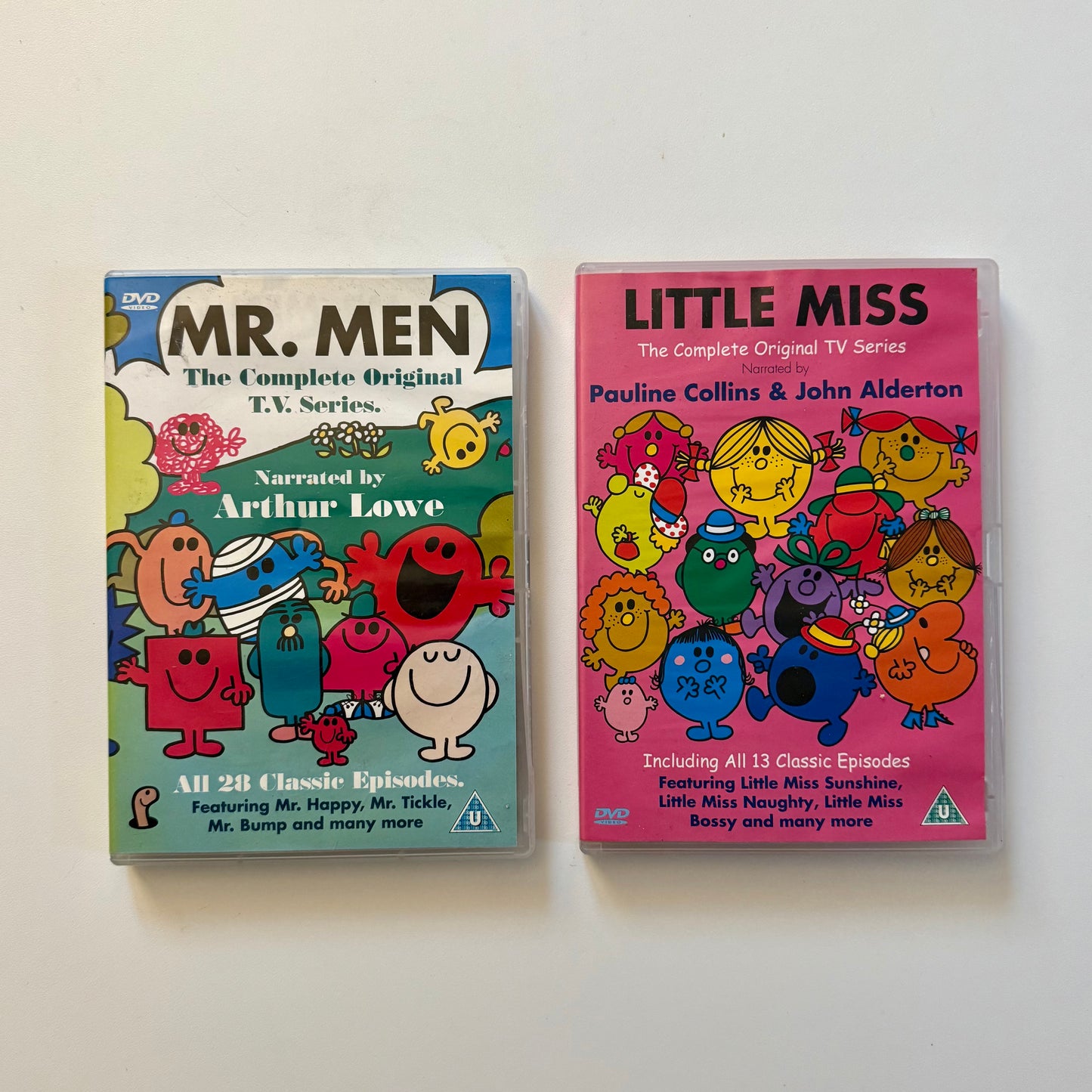 Set of two 2003 vintage mr men dvds