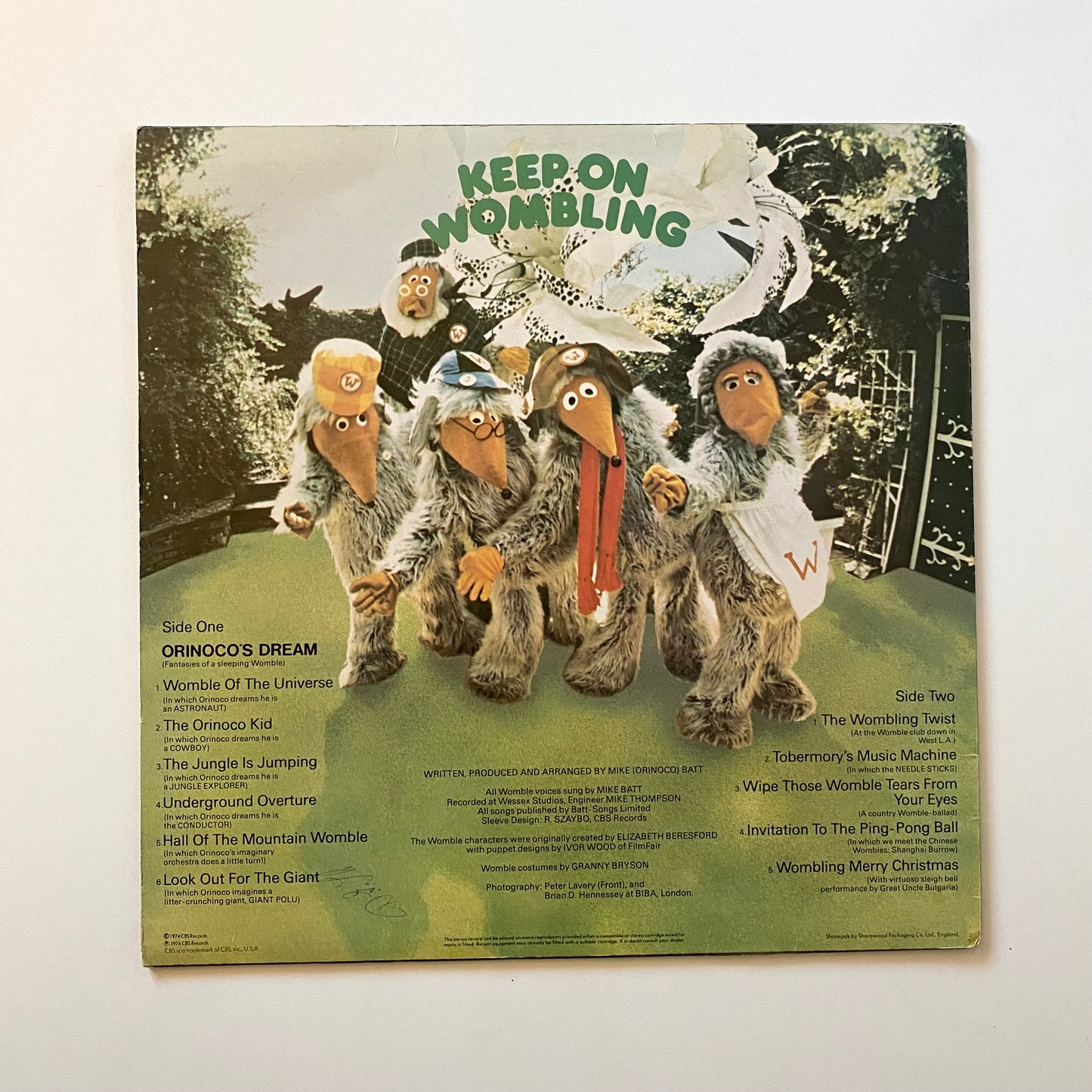 Vintage 1974 wombles vinyl