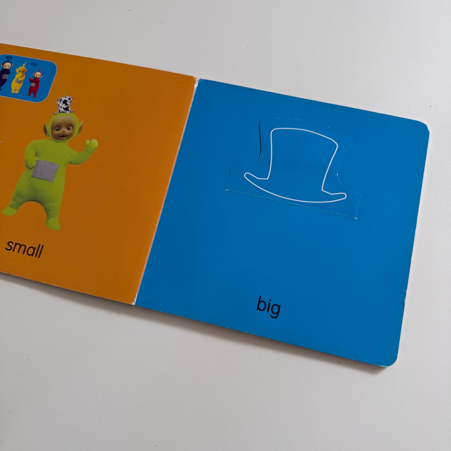 Vintage 2004 teletubbies lift the flap book. Has a some signs of wear as shown