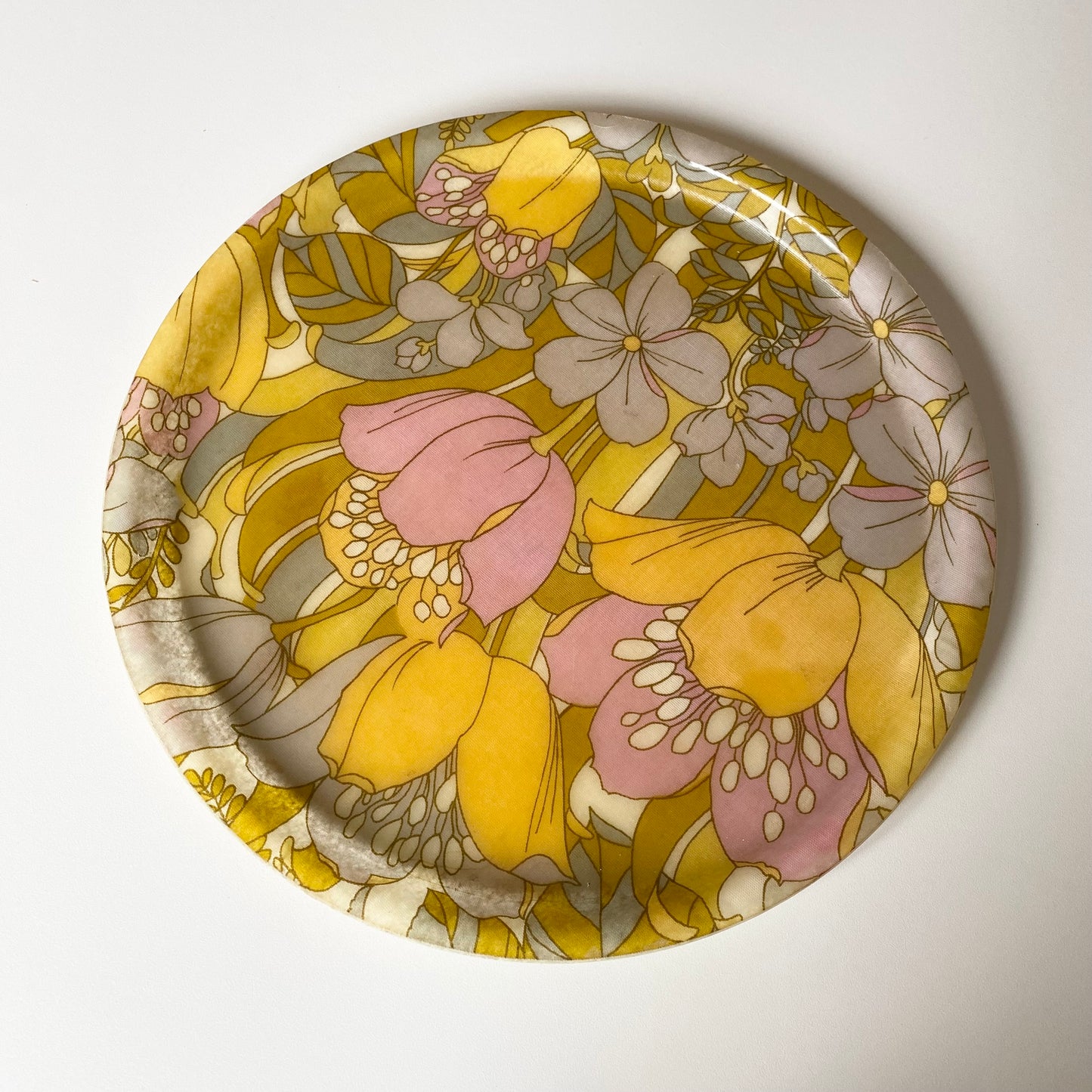 Vintage melamine 1970’s floral tray.