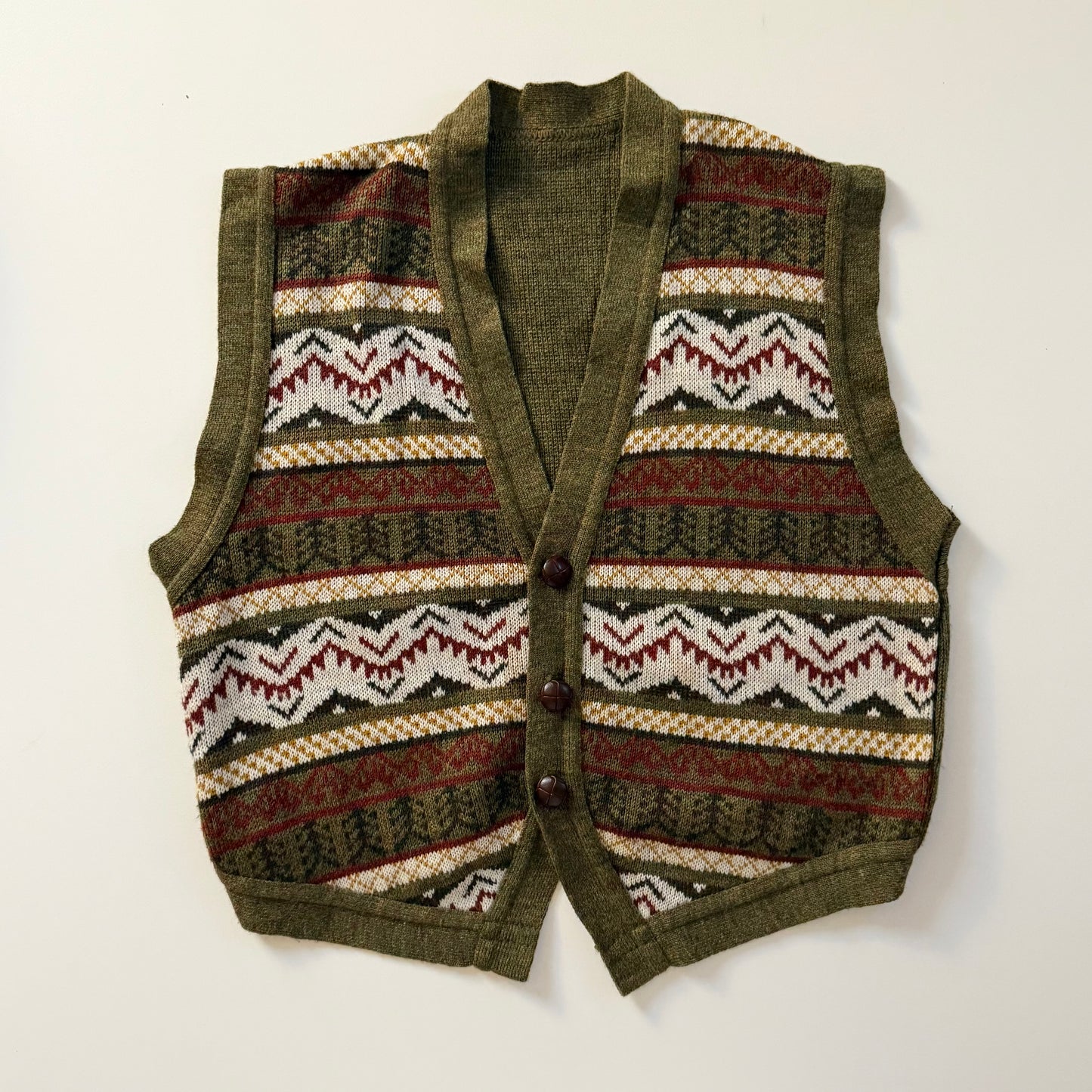Vintage grandad knit waistcoat. Size approx 5-6 years