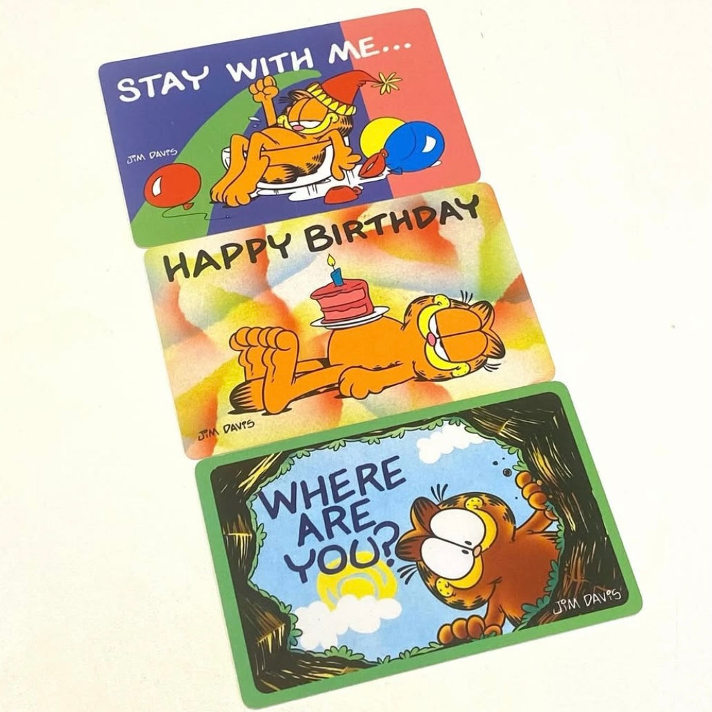 Vintage Garfield friendship cards set of 3