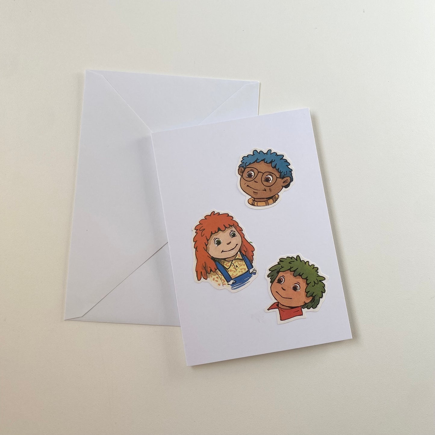 Recycled & homemade vintage card - tots Tv