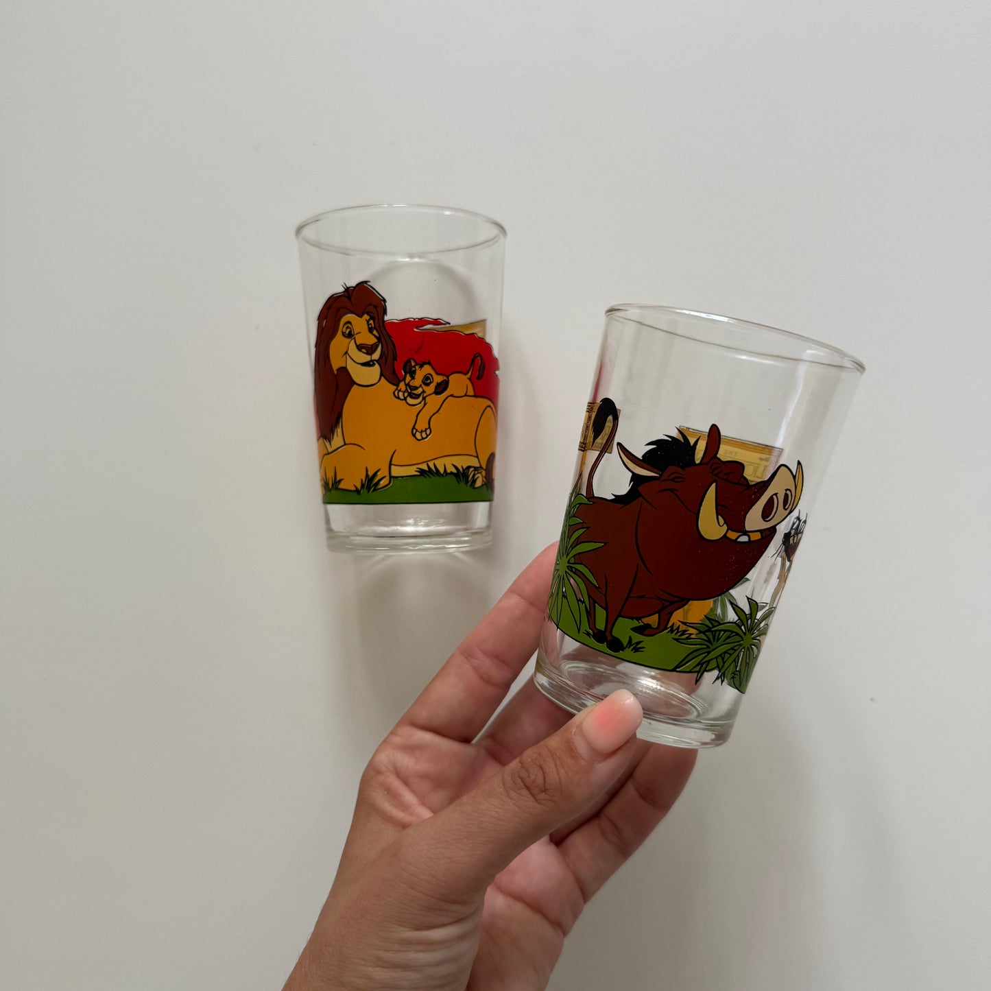 Vintage Disney lion king set of two glasses