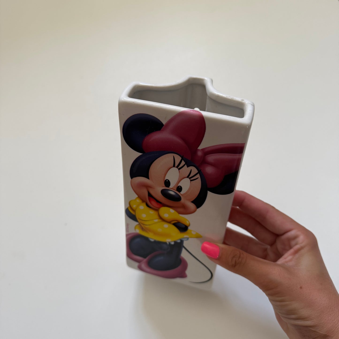 Minnie Mouse ceramic vase.