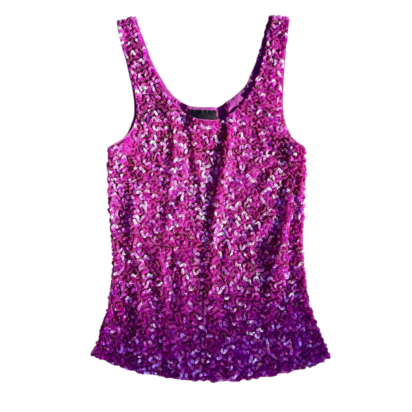 Vintage ‘frank usher’ purple sequin tank top. Size 10